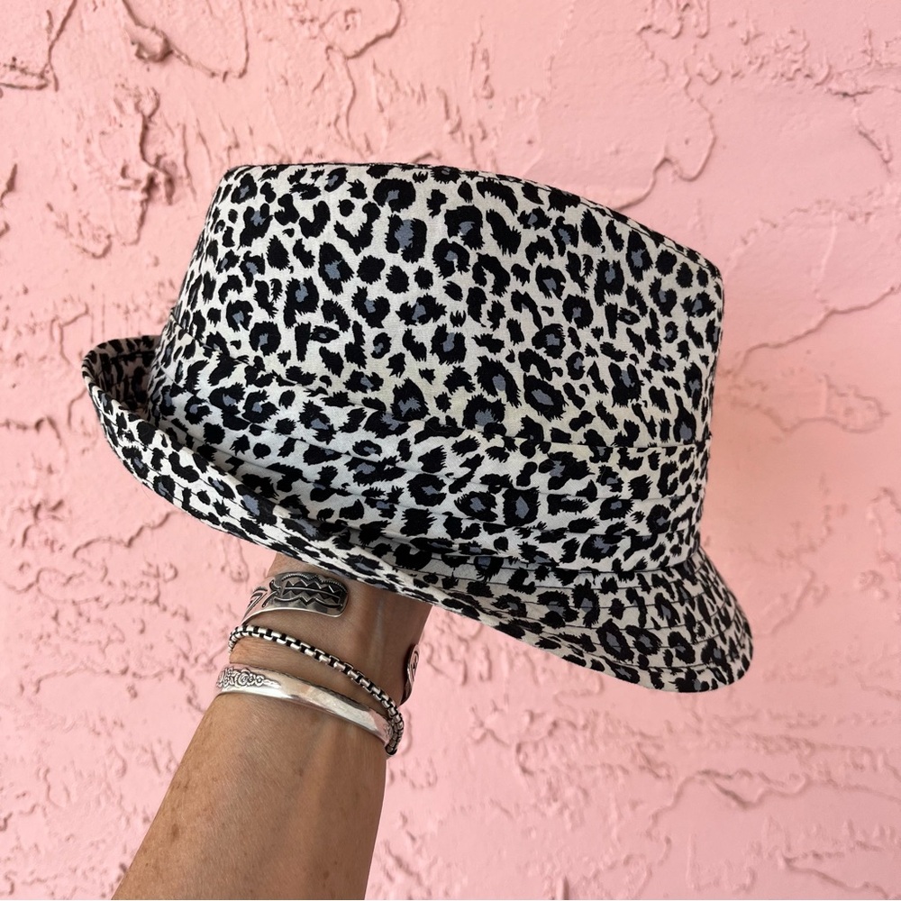 Nicole Marciano Fedora Leopard Print Hat Cotton